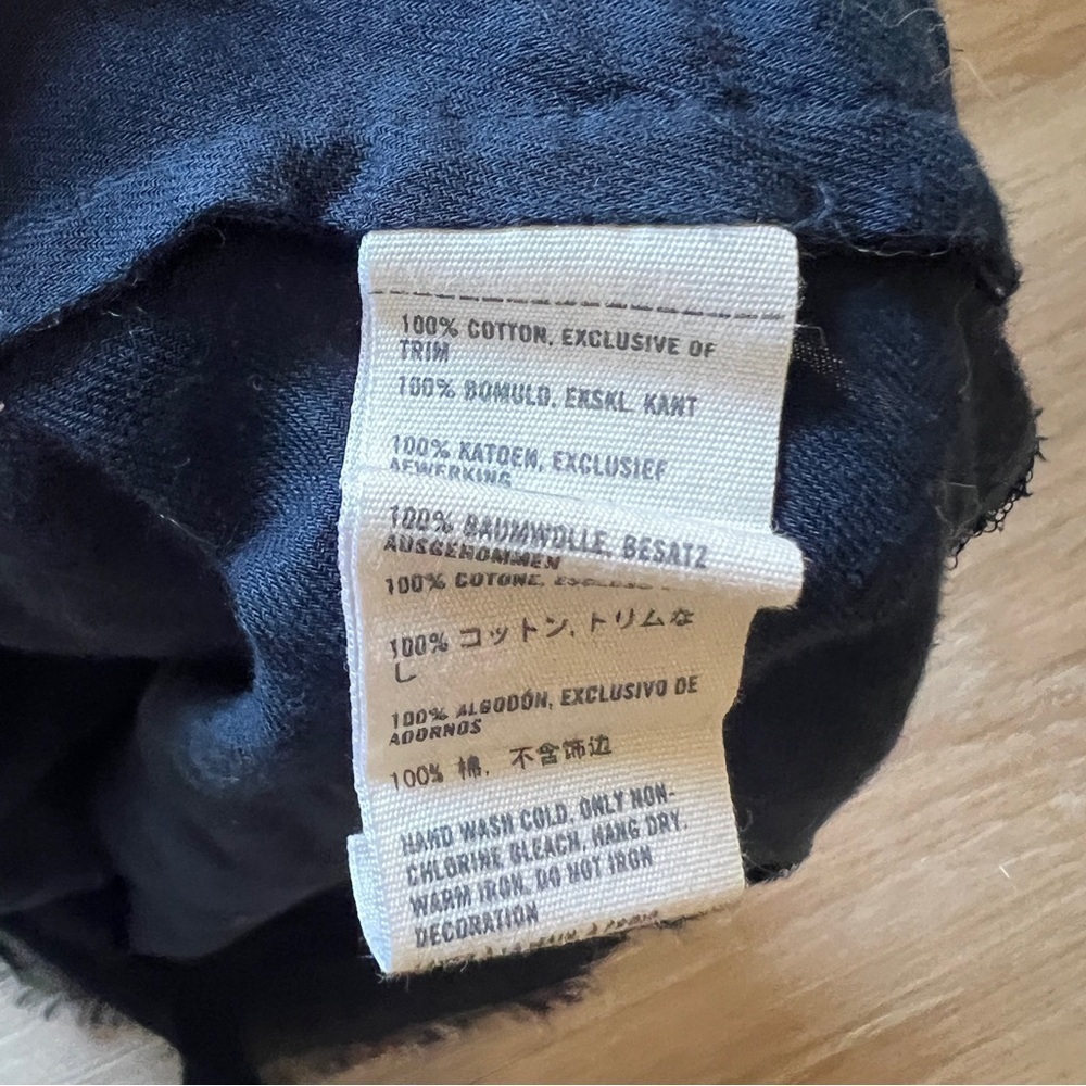 Abercrombie & Fitch Navy Blue Y2K Babydoll Tank Top Sz Small vintage - Picture 7 of 7